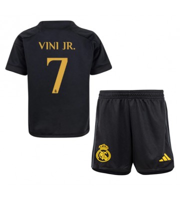 Real Madrid Vinicius Junior #7 Tredje Kläder Barn 2023-24 Kortärmad (+ Korta byxor)